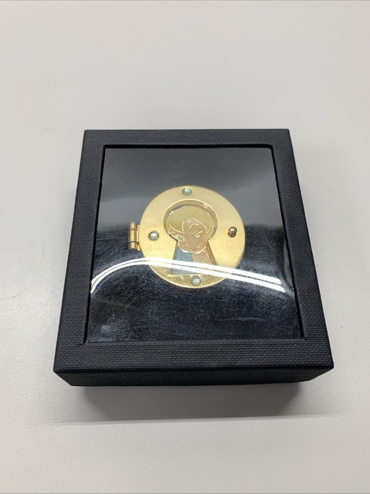 Disney Tinker Bell Winking Through Keyhole Hinged Pin