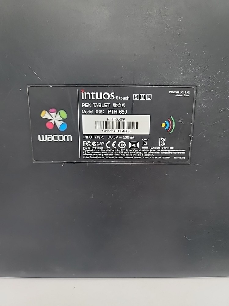 Wacom Intuos 5 Touch Medium PTH650 Tablet Pen USB Tested Working
