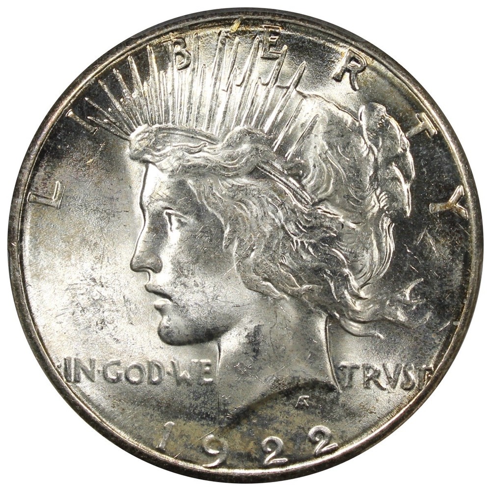 1922-S Peace Dollar PCGS MS63 Flashy Better Date $1
