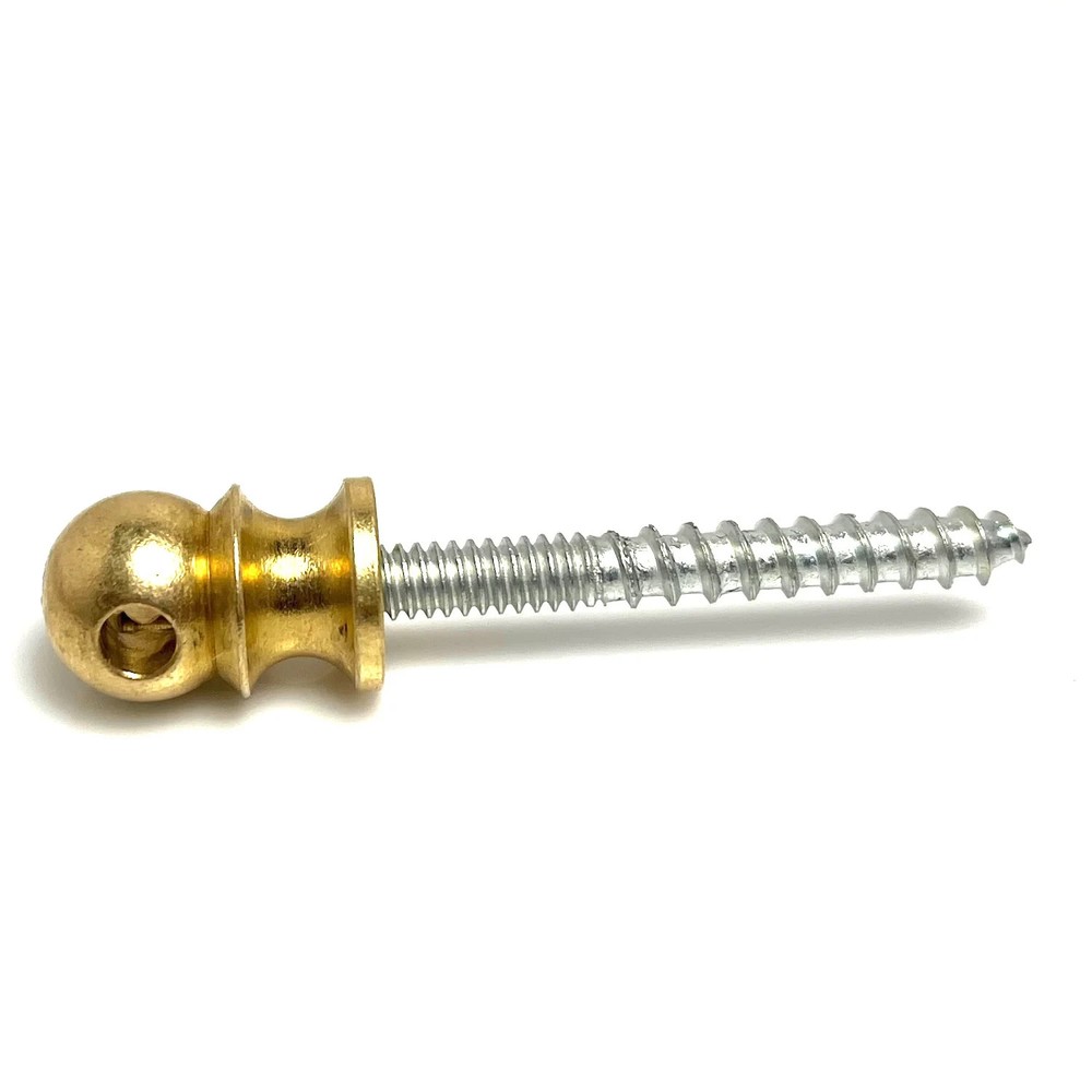 Solid Brass Banjo Tailpiece Ball Lug & Lag Bolt