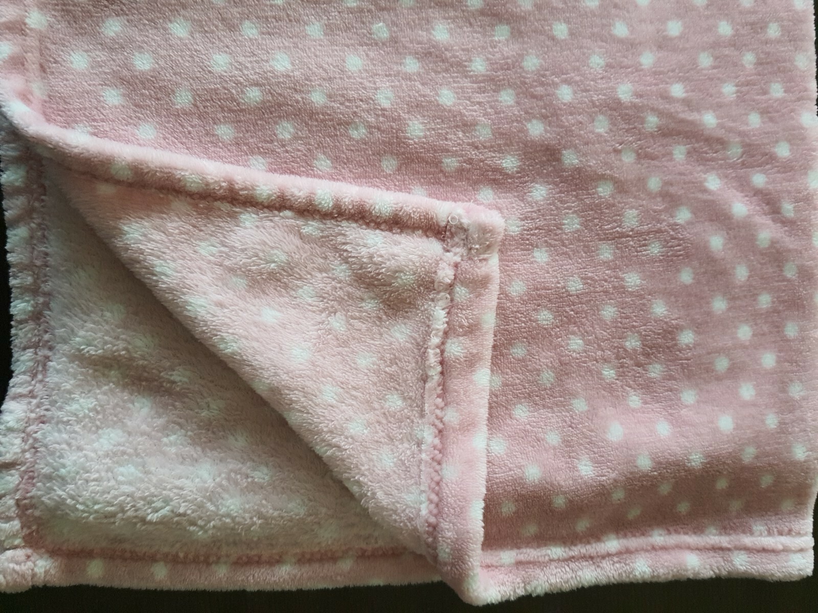 Pink polka dot Security Blanket Lovey RN 118620 manhattan kids baby luxe 30"×36"