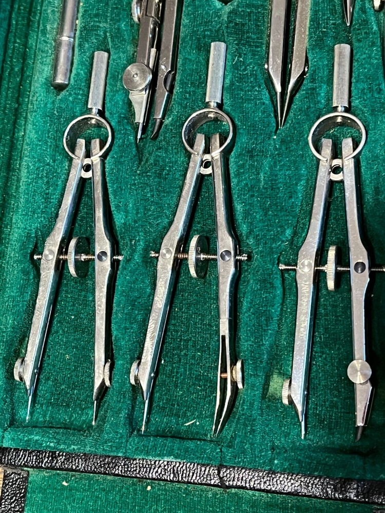vintage German drafting tool kit