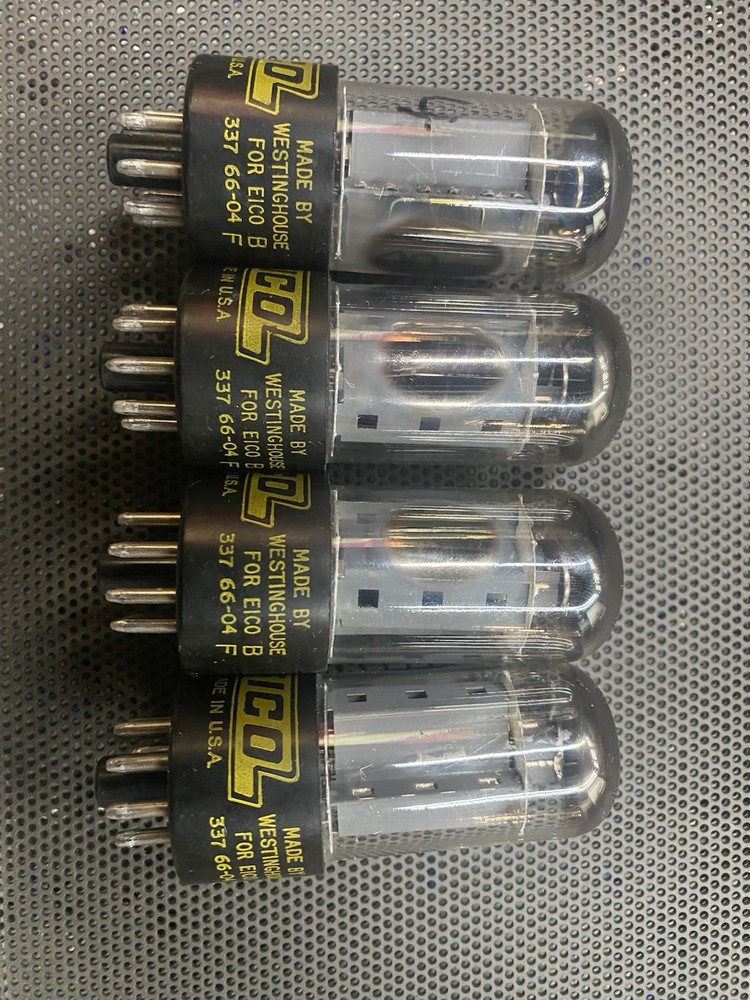 A set of matched Four Westinghouse/EICO 7591 tubes in great working condition