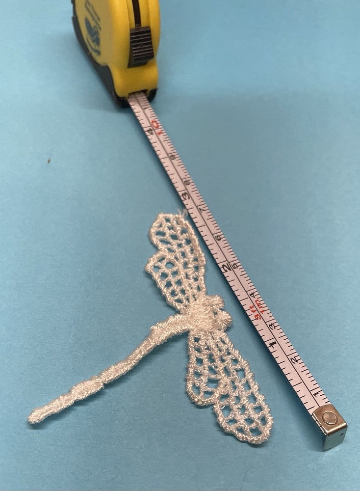 10 White Dragonfly Appliques Craft Sewing Project