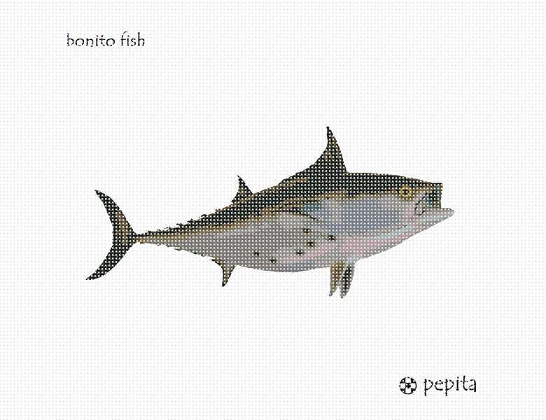 Bonito Fish  Needlepoint Kit or Canvas