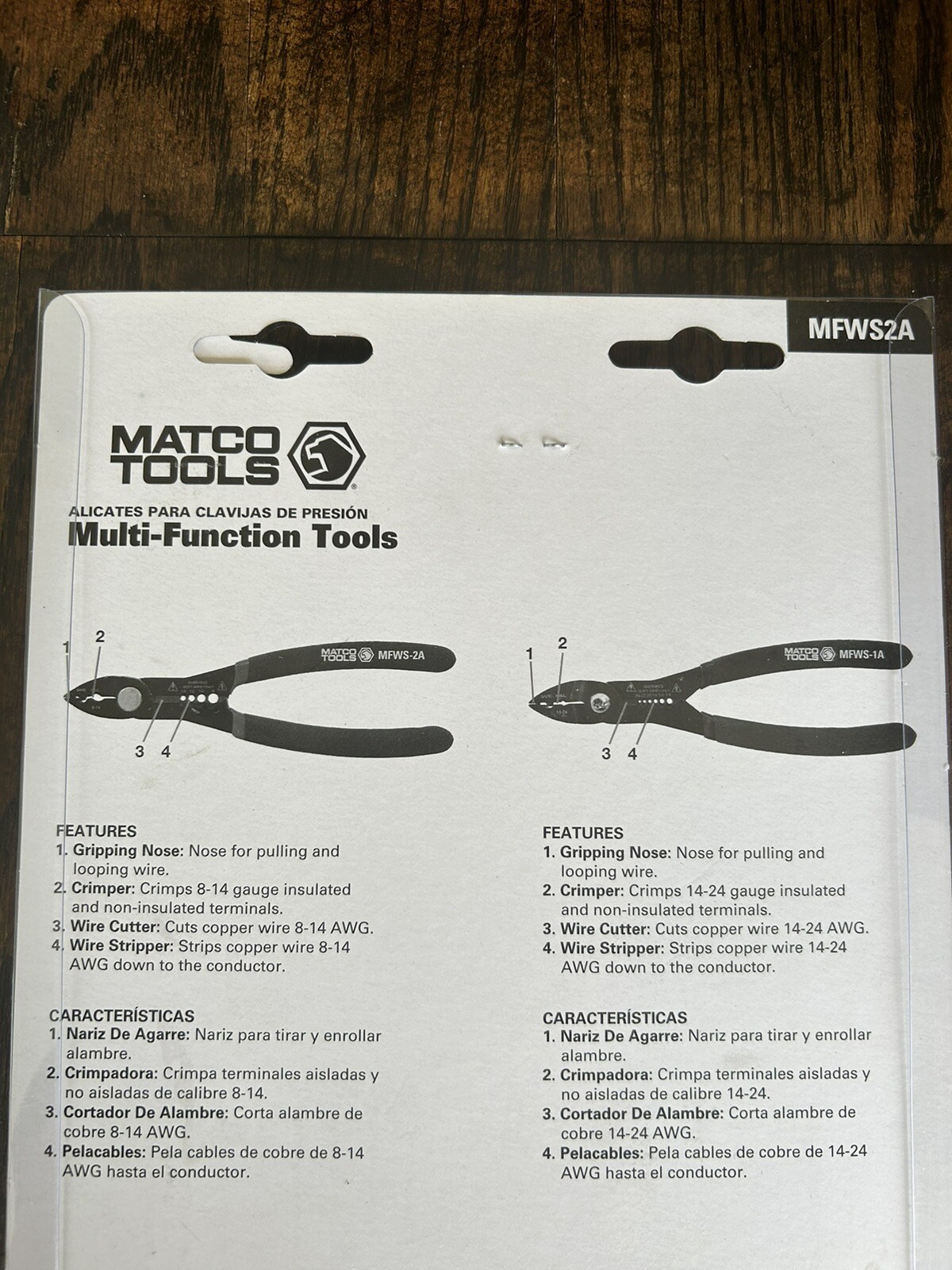 Matco MFWS2A Compact Wire Stripper Multi-Function Set 14-24 AWG 8-14 AWG