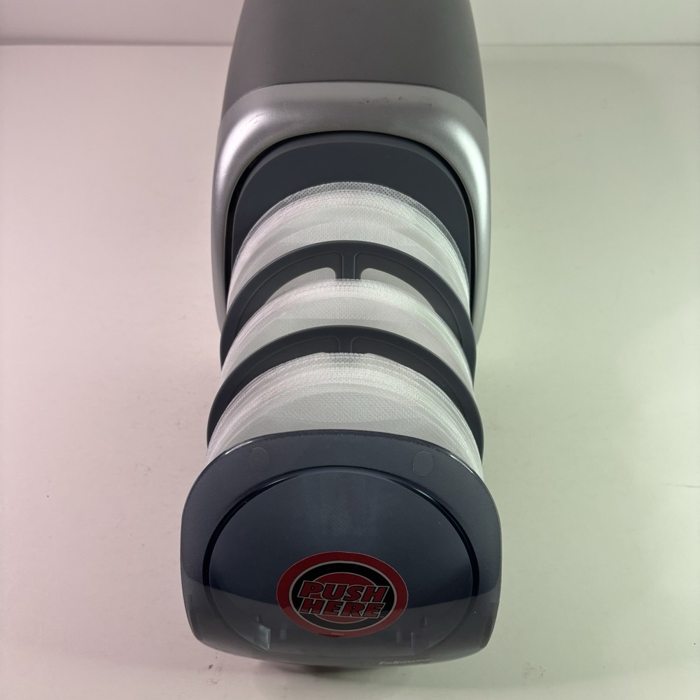 Fellowes CD DVD Desktop Push Open Retracting 60 Disc Storage Holder Working