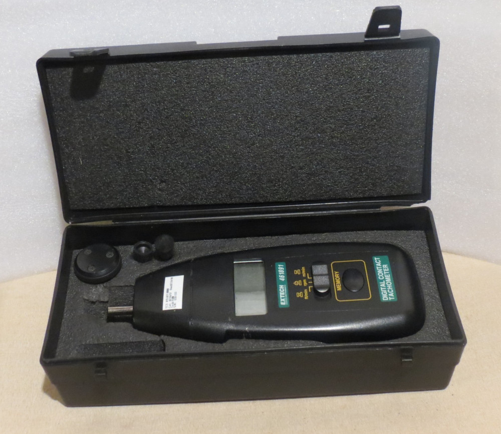 Extech 461891 Digital Contact Tachometer Range 0.5-20,000--Case & accessories