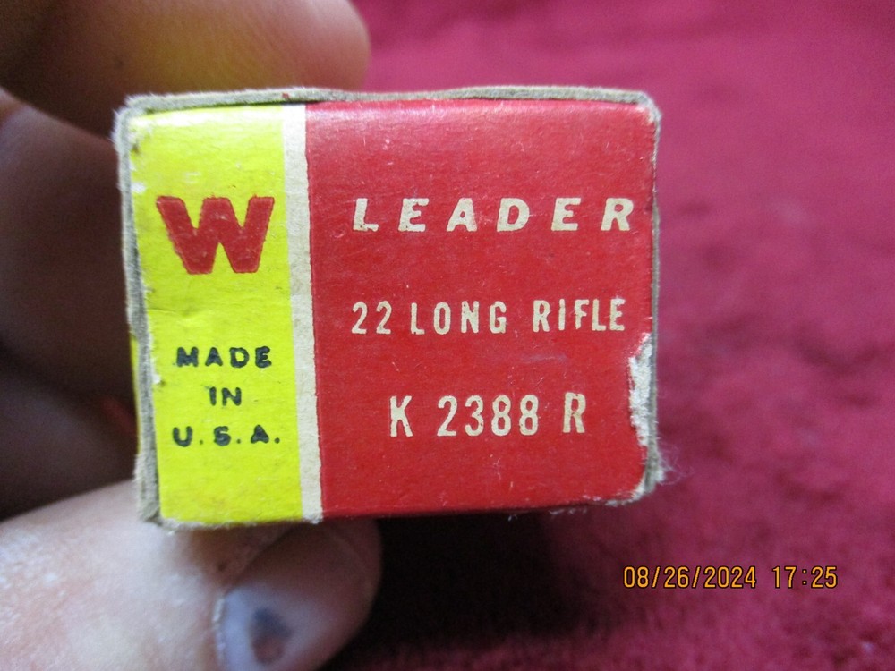 Vintage Winchester Leader, 22 LR Ammo Box, (EMPTY)