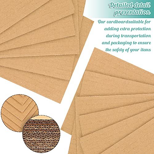 50 Pack 5x7 Inch Corrugated Cardboard Sheets Flat Inserts for Mailing Packaging