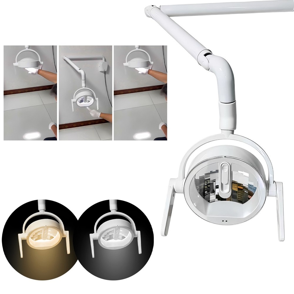 Wall Mounted Dental Shadowless Operating Sensor Light LED Oral Lamp With Bracket