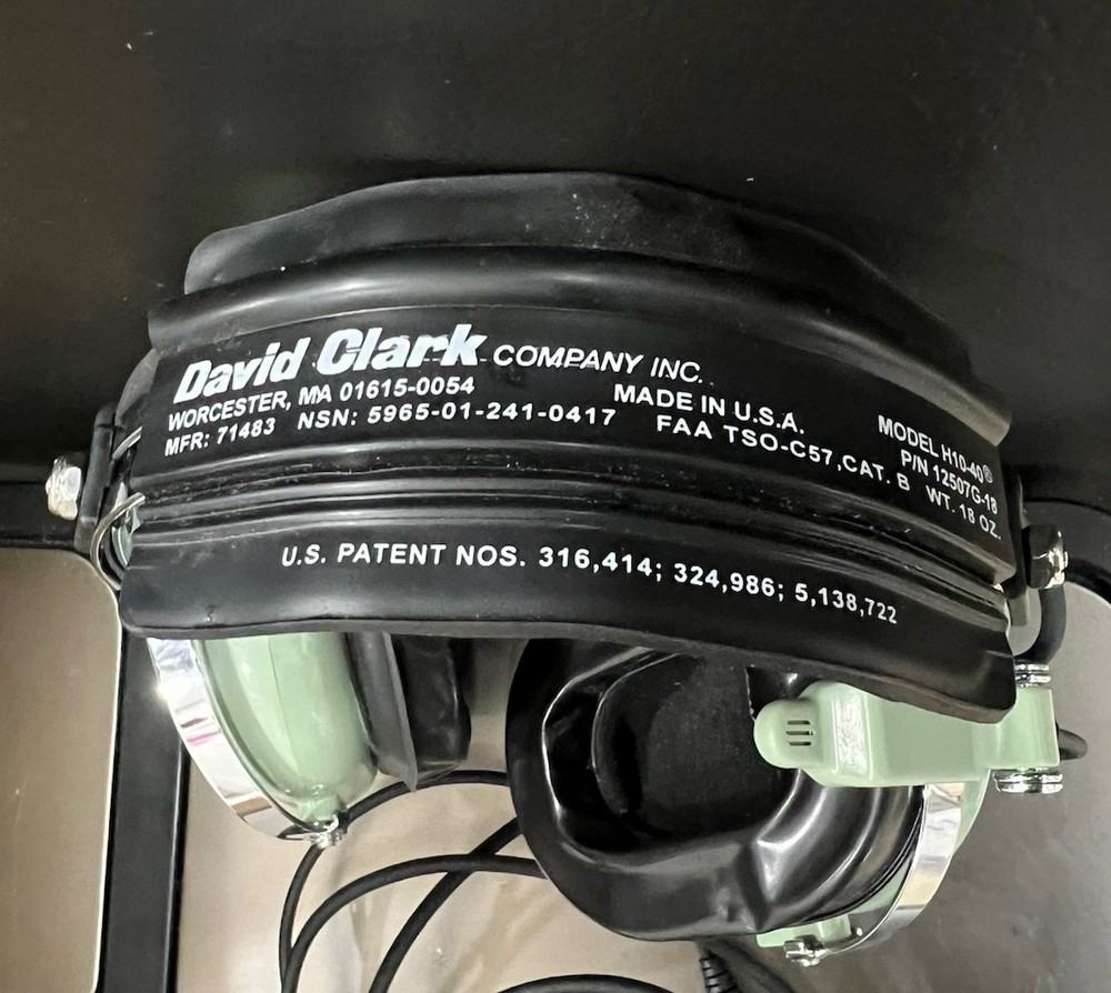 David Clark Model H10-40 Headset, Untested!