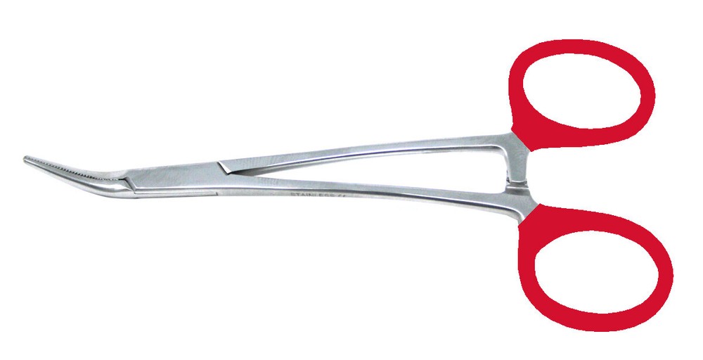 Needle Nose Pliers Angled Tip Color Coated Handle Hobby Tools Grasping Forceps