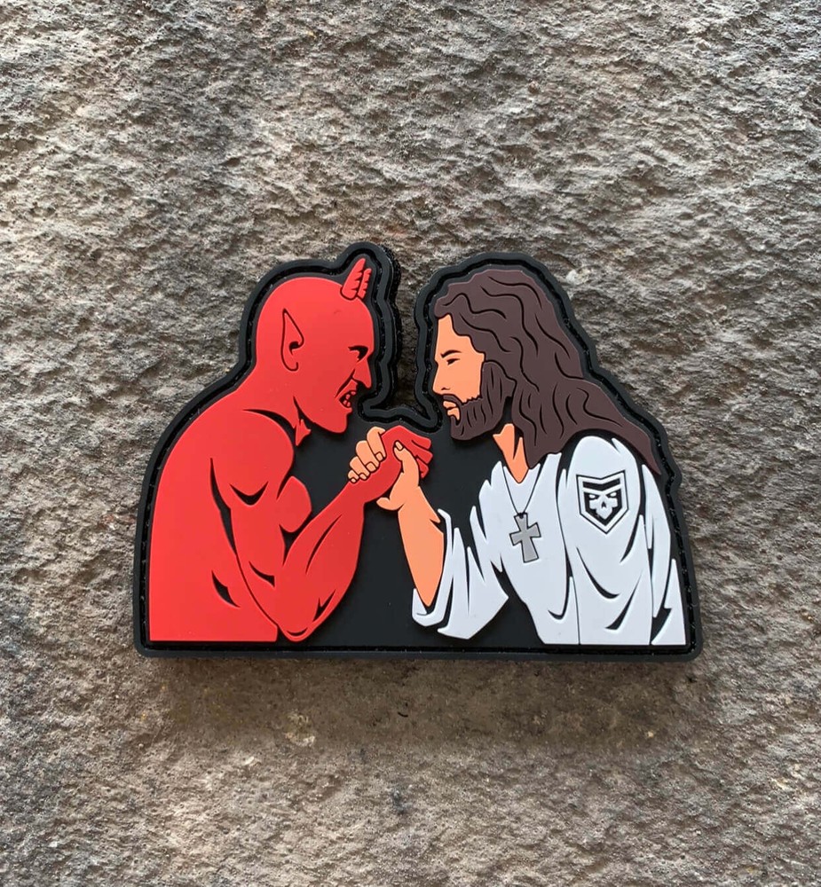 Jesus vs. the Devil PVC patch