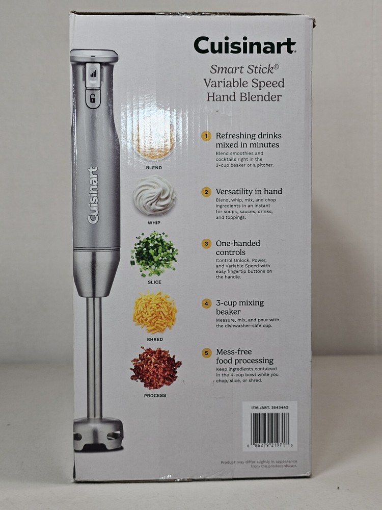 Cuisinart Smart Stick Variable Speed Hand Blender Food Processor HB-400pc Sealed