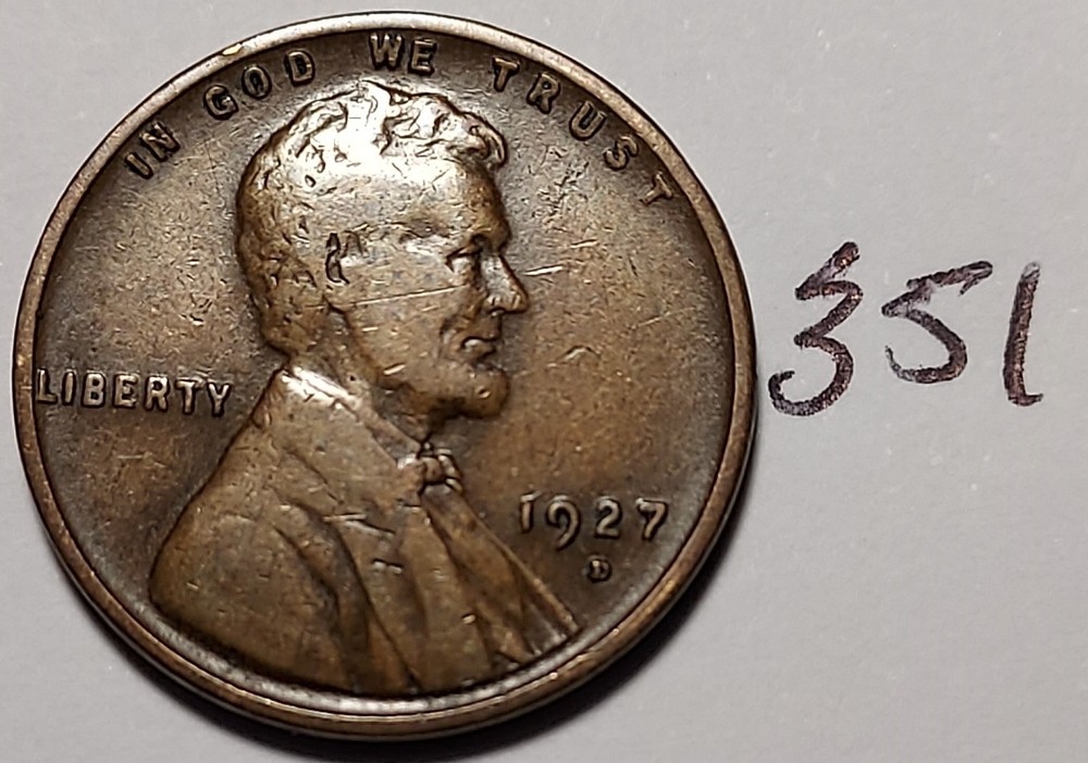 1927-D Lincoln Wheat Cent         #351