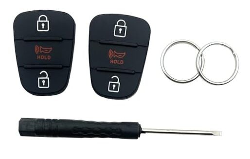 2pcs Replacement Key Fob Button Pad Replacement Soul 2013 2012 2011 for Kia