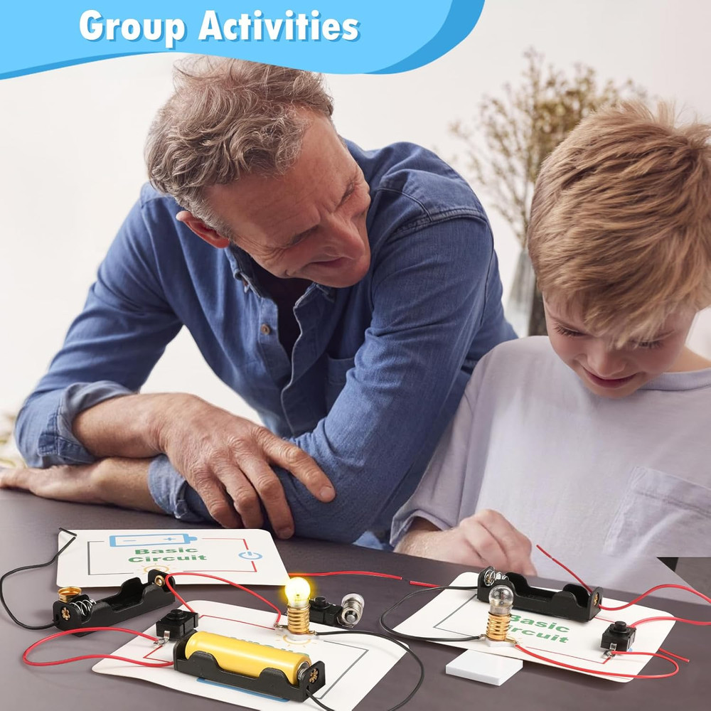 12 Bulk Electric Circuit Kit for Kids Age 8-12, Basic Circuits Science Light ...