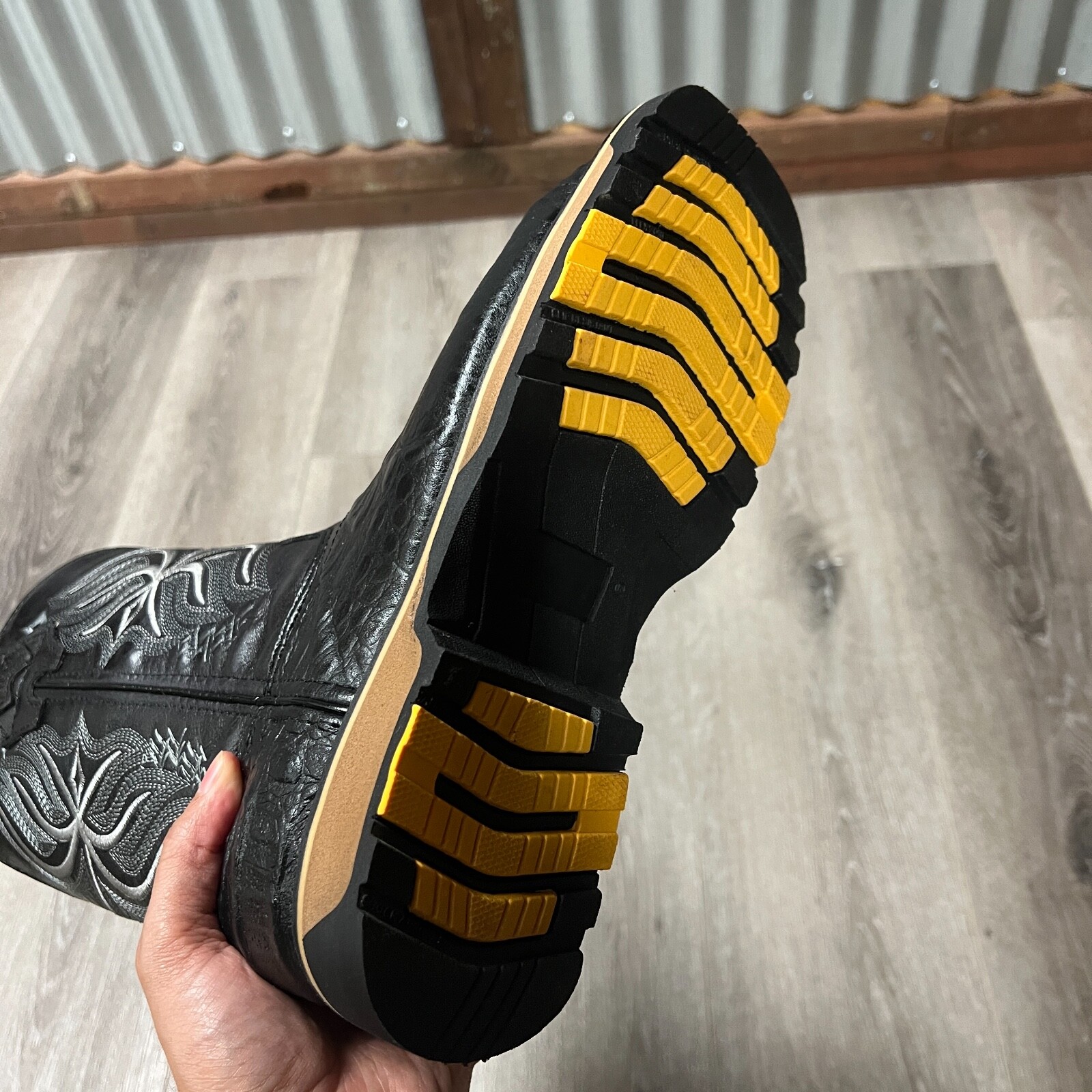 MEN'S STEEL TOE WORK BOOTS PRINT ALLIGATOR SAFETY DUAL SOLE SQUARE TOE BOTAS 830