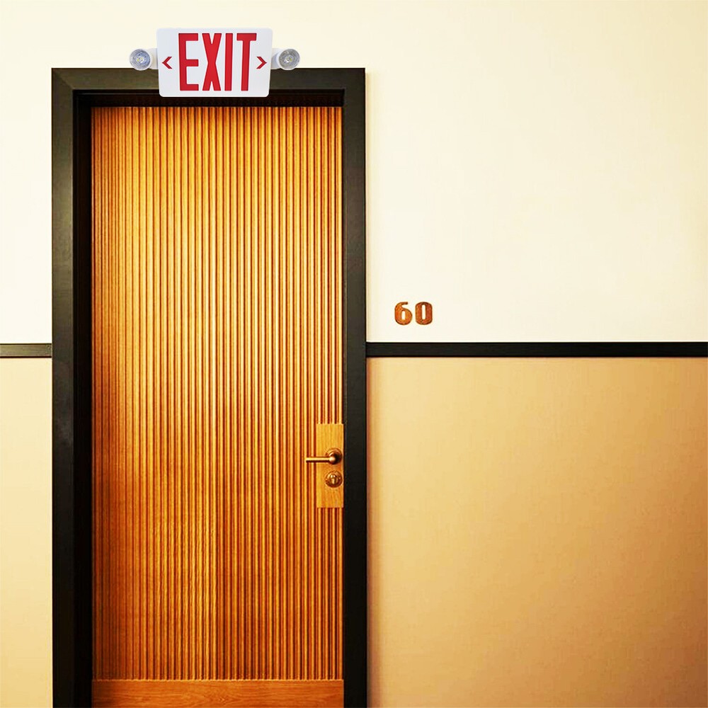 12Pack Red LED Exit Sign,UL-Listed Emergency Light -Dual Lamp ABS FireResistance