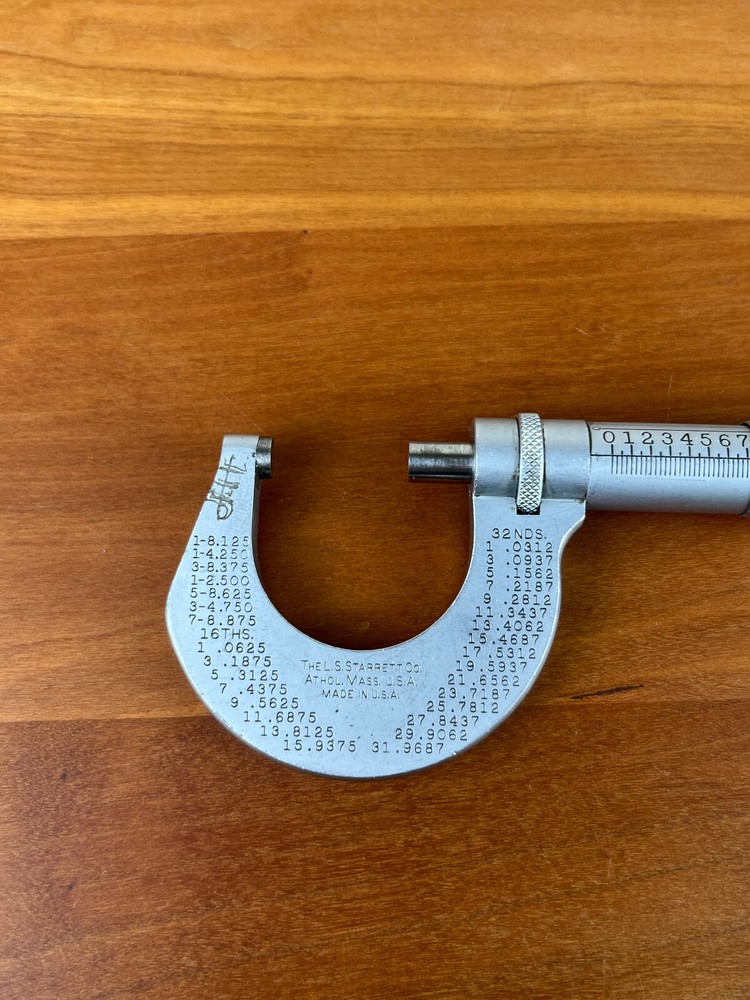 Vintage STARRETT Micrometer Caliper No. 231 in original box