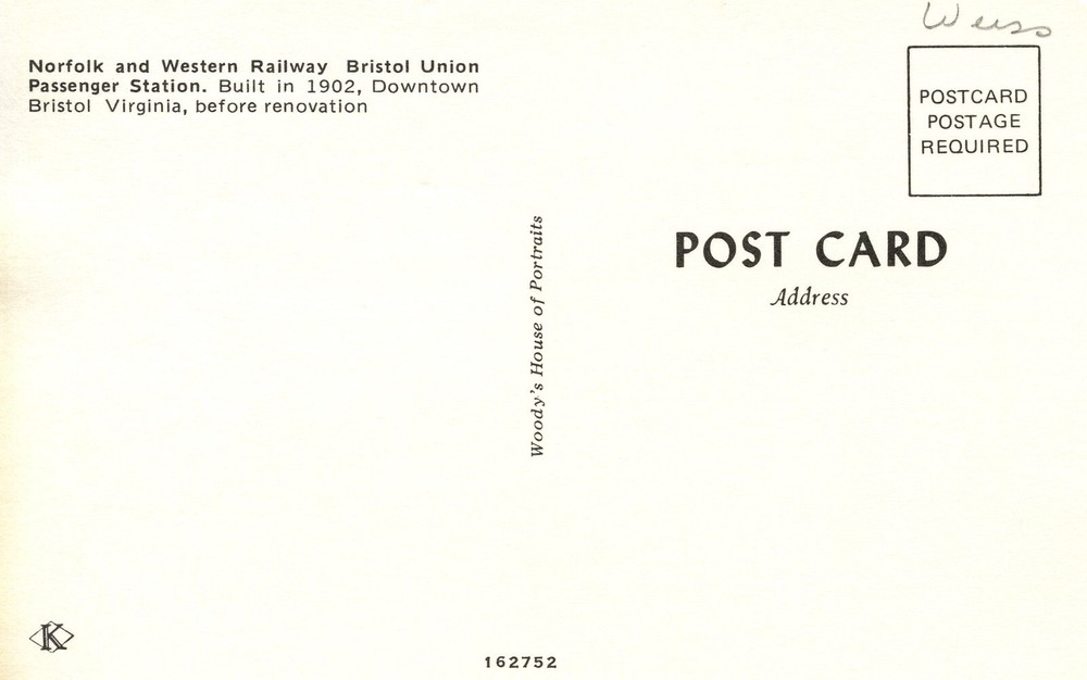 NORFOLK & WESTERN RAILWAY, BRISTOL, VA - PC974