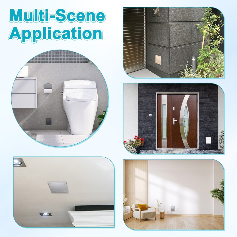 2-Pack Access Panel for Drywall, 6x6" Plastic Removable [White, Vented Square]