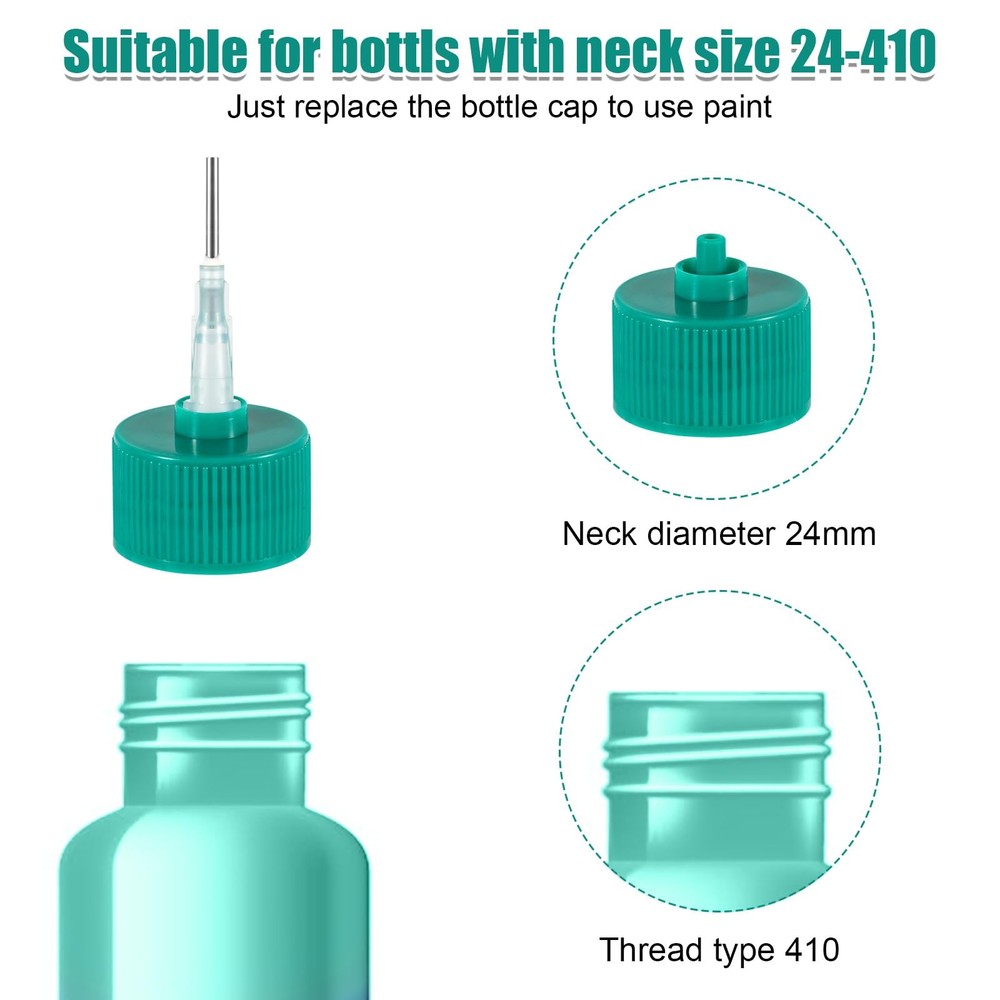 41pcs Precision Applicator Caps Set, Precision Tip Applicator Caps for 2oz Ac...