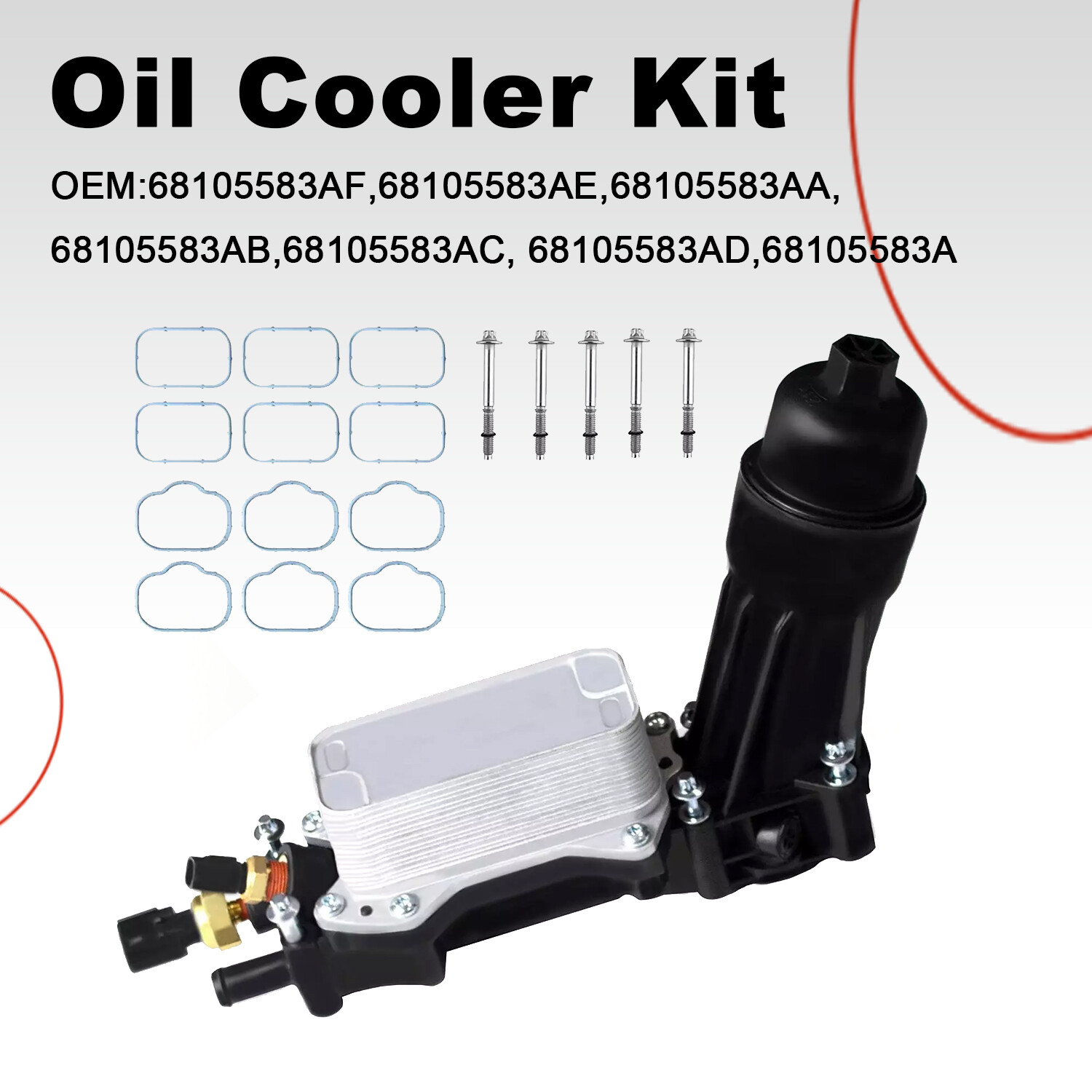 Engine Oil Cooler Filter Housing Adapter For 14-2018 Chrysler Dodge Jeep V6 3.6L