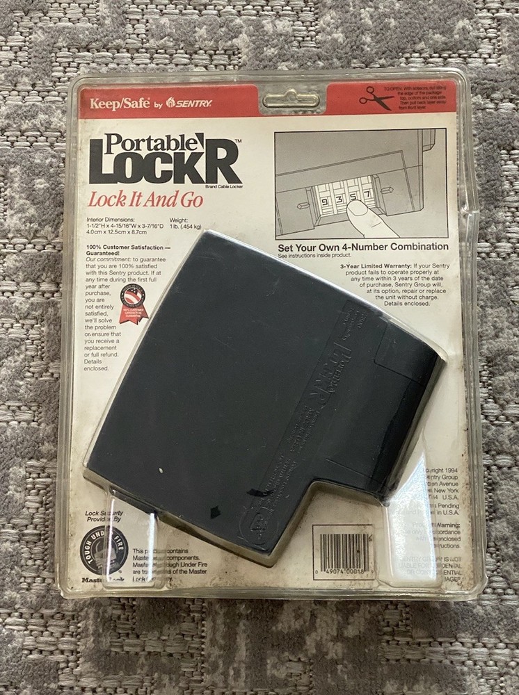 Portable LockR Lock It And Go Master Combo Lock Keep Safe By Sentry