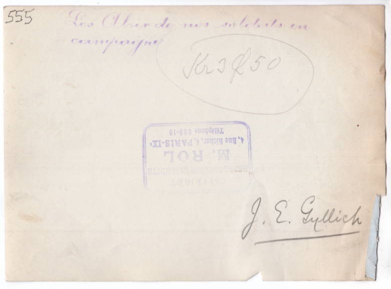 WWI French Soldiers Break for Coffee While on Campaign 5x7 Original M. Rol Photo