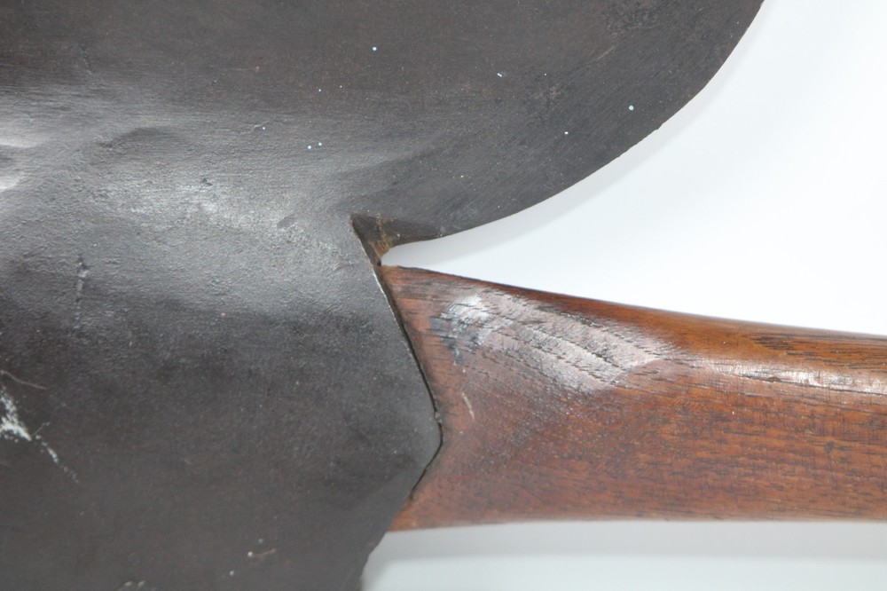 Killer Offset Antique Single Bevel Signed Broad Axe Hewing Axe Inv#JK16