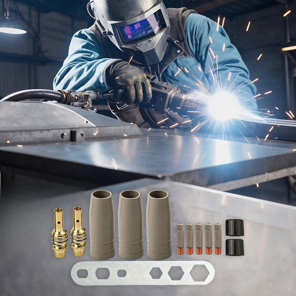 Welding Nozzle Set Efficient Slag Removal Lightweight Metal Construction