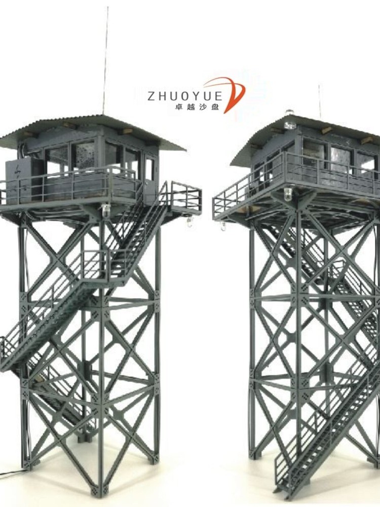 1/87 Scale HO Ratio Train railway Control tower Assemble model Not Colored