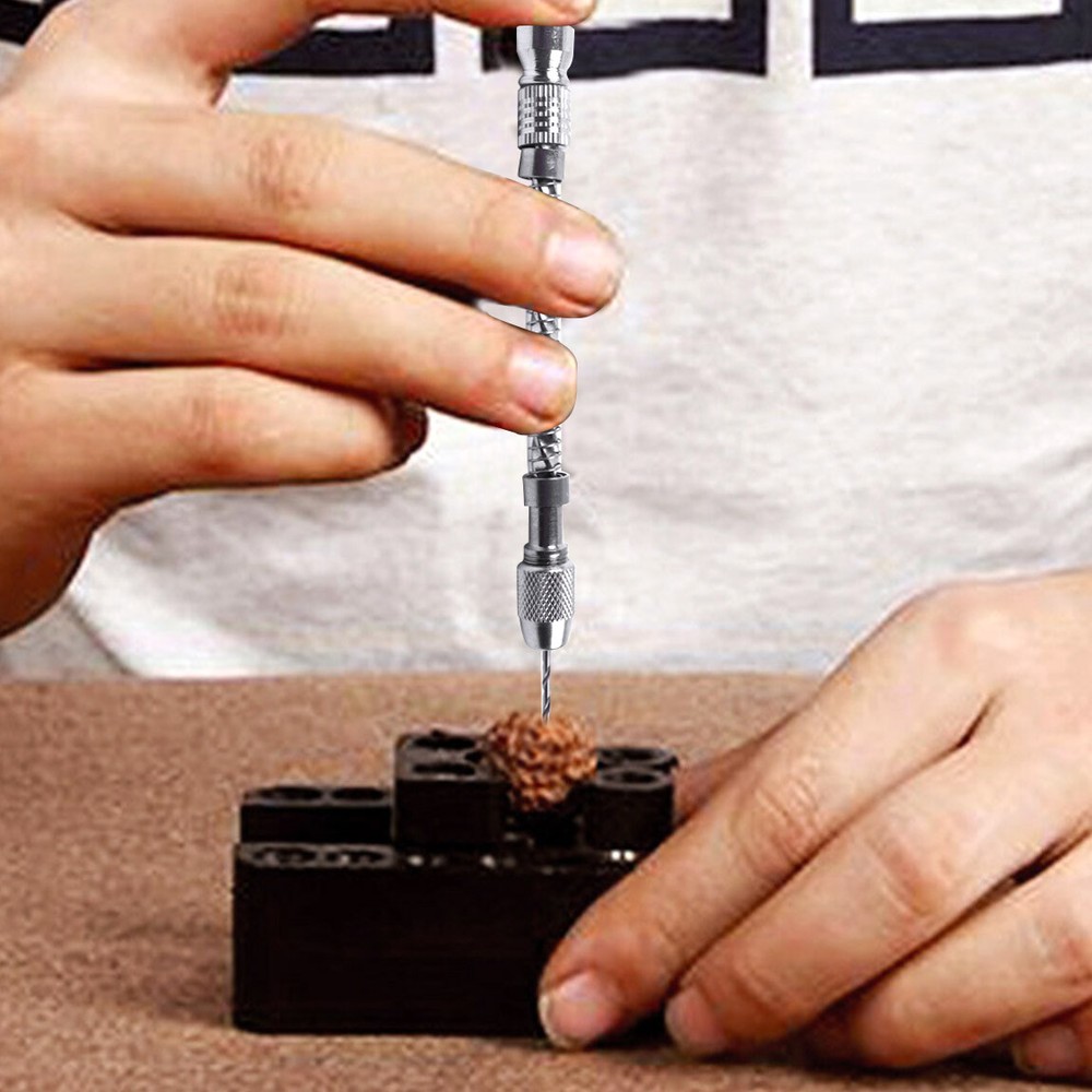 Pin Hand Drill & Mini Twist Drill Bit Set 40 Pcs Micro Drill Bit Set for Jewelry