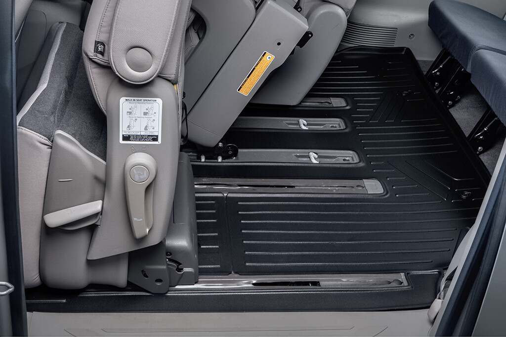 SMARTLINER Custom Fit Floor Mats 2 Row Liner Black 2015-2021 Kia Sedona 8 Pass