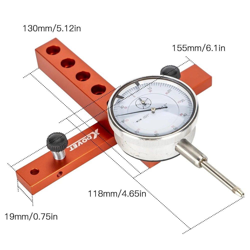 XDOVET Precision Dial Indicator Table Saw Gauge Basic Kit Aligning & Calibrating