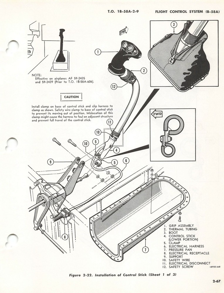 B-58 Hustler 1962 Flight Controls & Autopilot System Maint Flight Manual -CD