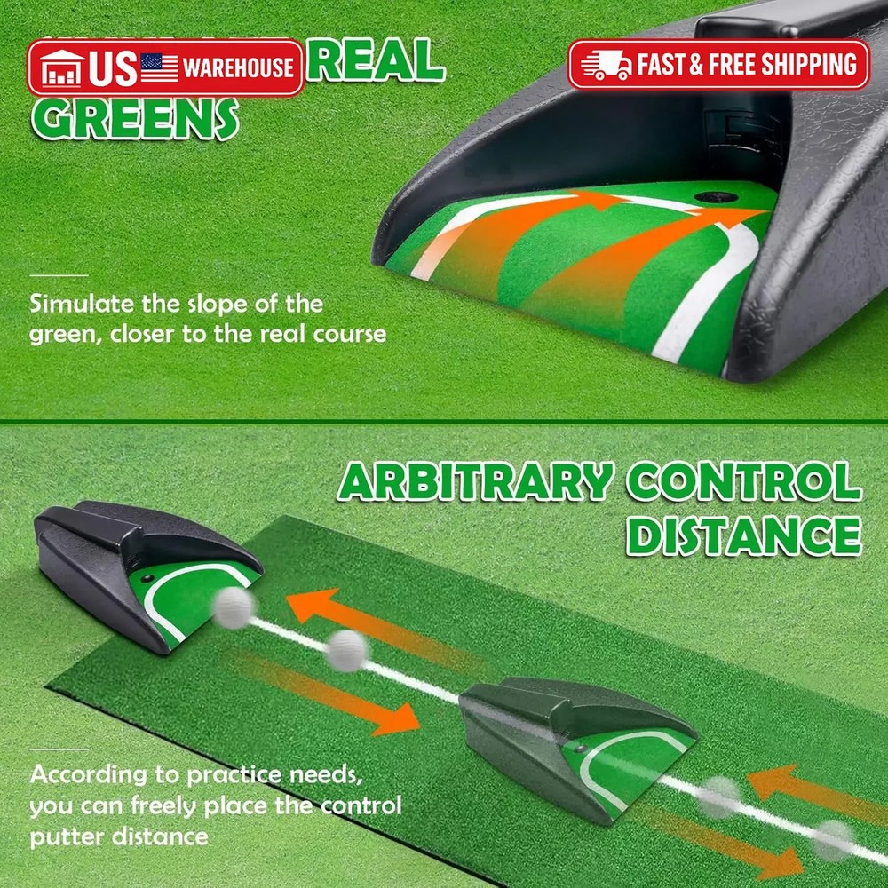 Automatic Putting Machine - Auto Returning Golf Cup Training Aid for Indoor/Outd