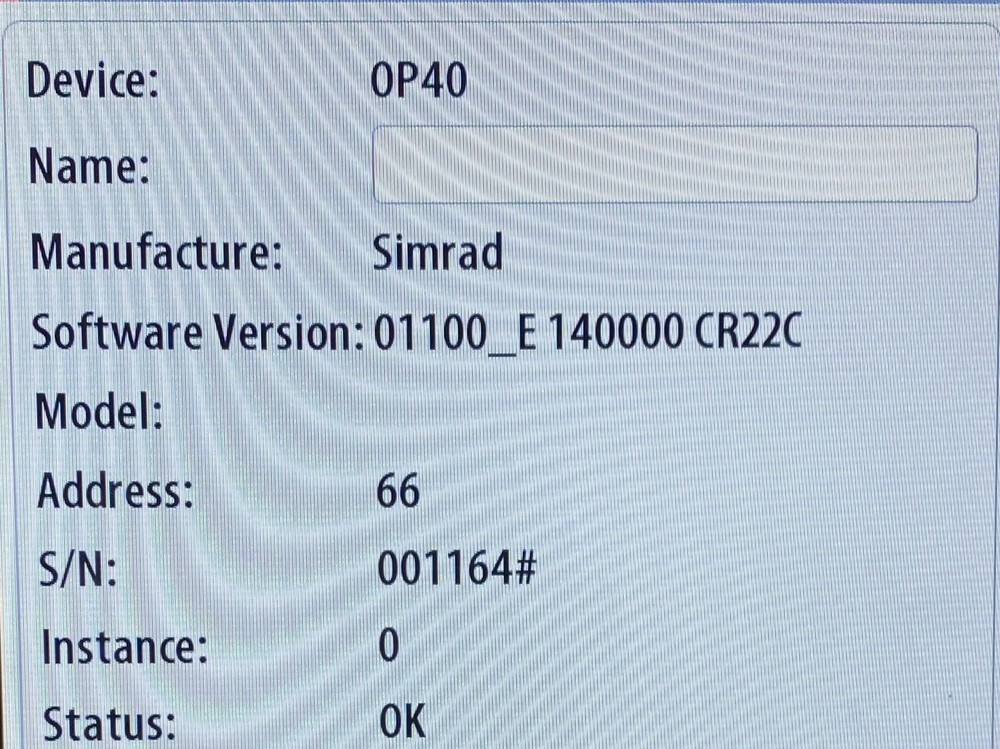 Simrad OP40 For SIMRAD NSO Processor Updated Software~ Good