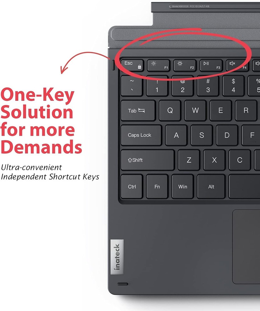 Inateck Surface Keyboard,7Color Backlight,Compatible with Surface Pro 7/7+/6/5/4