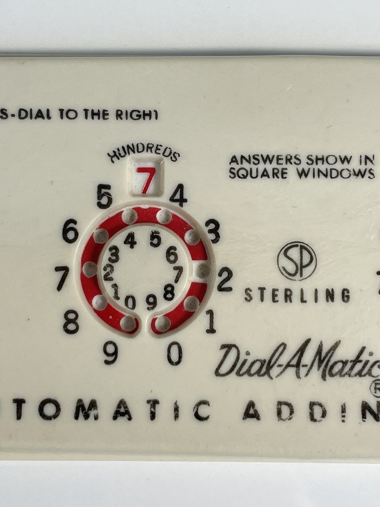 Vtg Sterling #565 Dial-A-Matic Automatic Mechanical Adding Machine No Stylus
