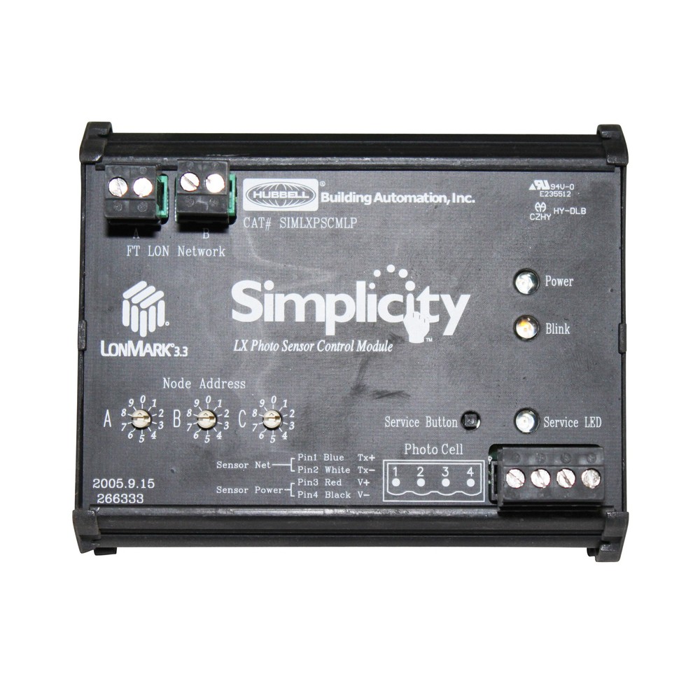 HUBBELL SIMLXPSCMLP SIMPLICITY LX PHOTO SENSOR CONTROL MODULE, PHOTOCELL