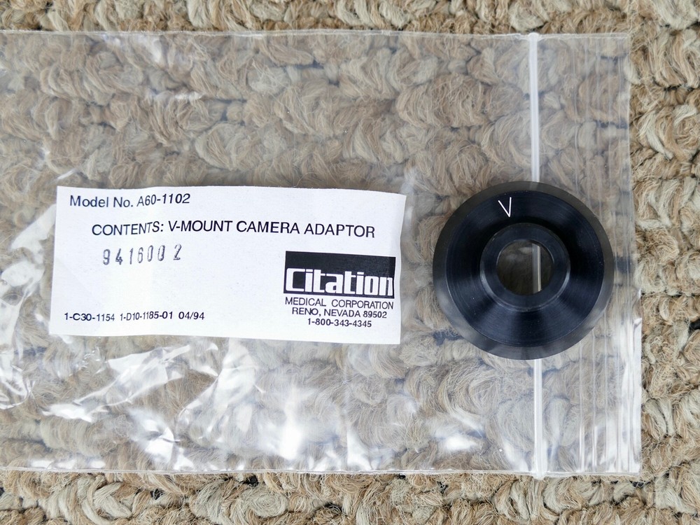 C-mount camera coupler - Citation Delta Scope, 3 adapters V-mount Stryker Baxter