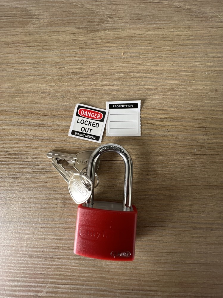 ABUS 69SL/40HB40 Red (3 Pack) 1.5” Shackle