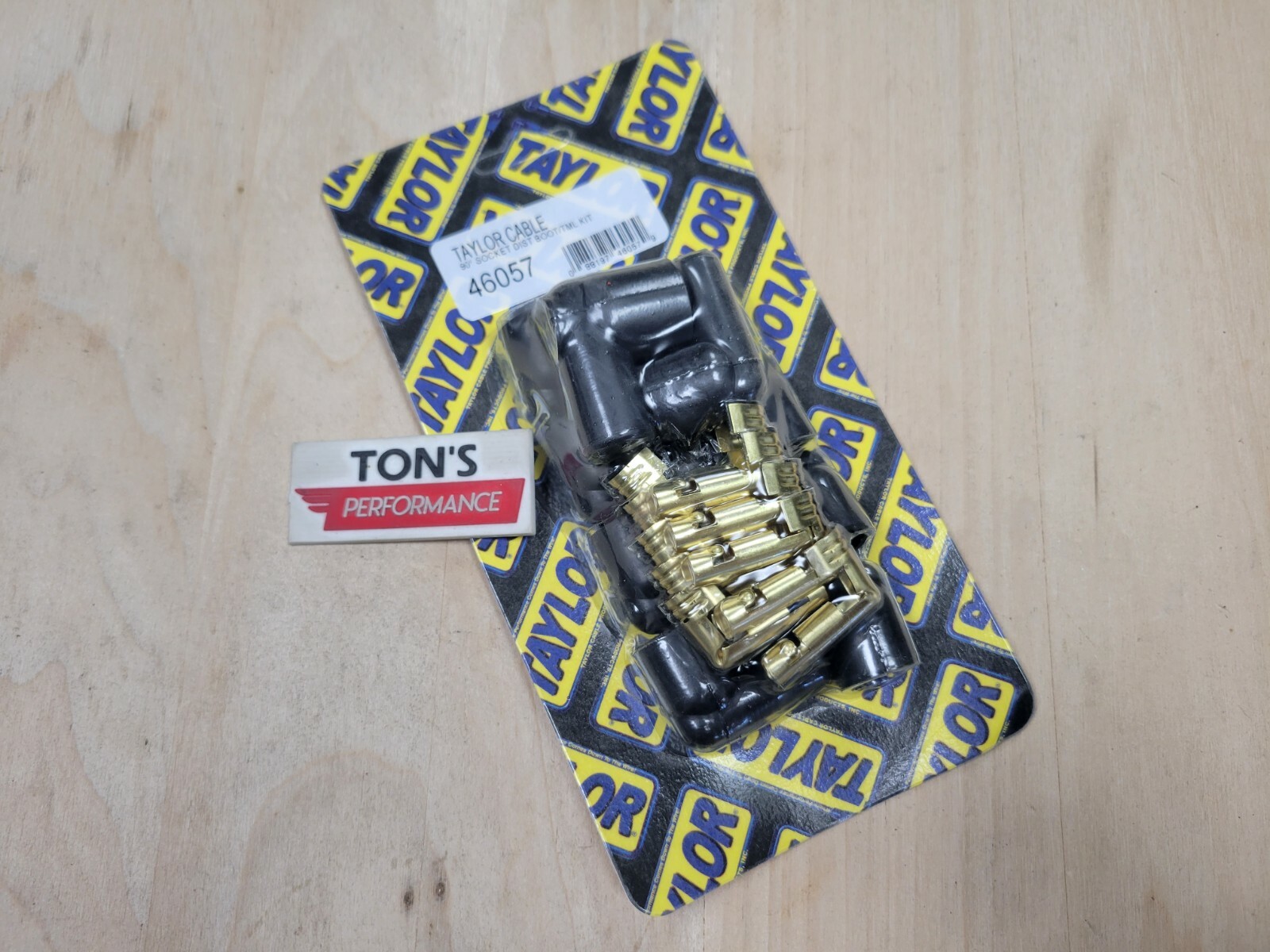 Taylor Cable 46057 Distributor Boot & Terminal Kit 90 Black Female Socket Cap