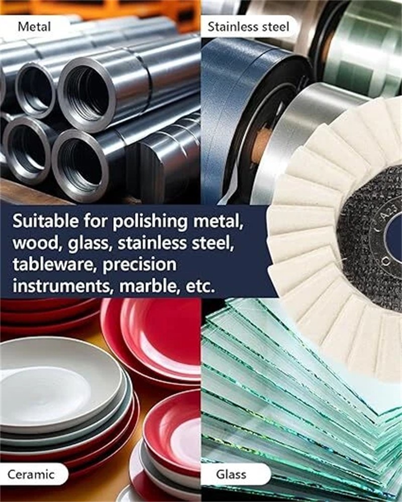 3pcs 5" Wool Polishing Wheels Buffer Pads Flap Felt Polishing Finishing Disc US