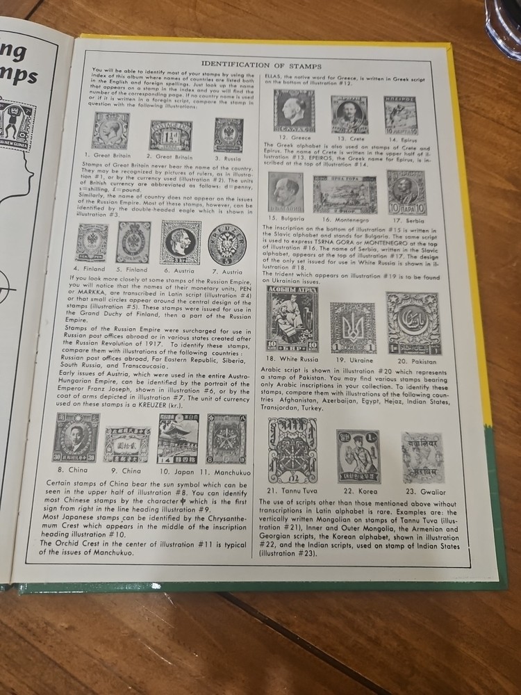 My First Stamp Album - Vintage 1967 Plus Flags Of The World stamps Beginners.