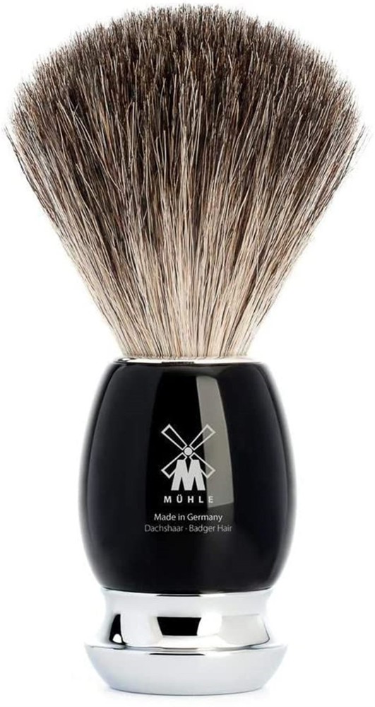 Muhle: ebony resin color badger shaving brush
