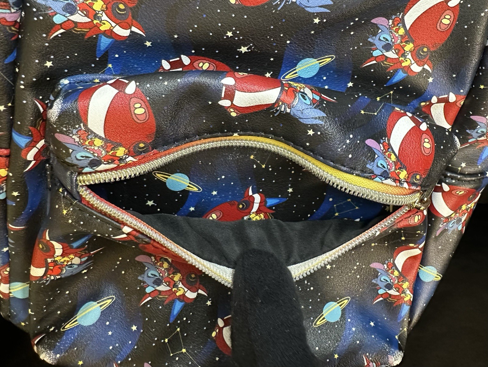 Loungefly Disney Lilo & Stitch Mini Backpack Stitch in Space All Over Print Blue